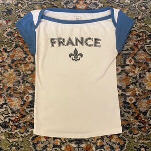BDG Blue and White France Tee